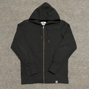 American Giant Zip Hoodie Mens M Black USA Made Heavy